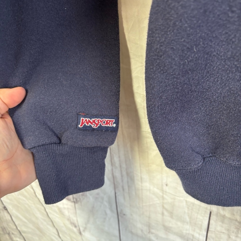 Vintage 90s Jansport Navy Blue Georgia State Mom Sweatshirt Long sleeve M - Picture 4 of 7